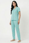 Zivame Knit Cotton Pyjama Set - Island Paradise — thumbnail 5